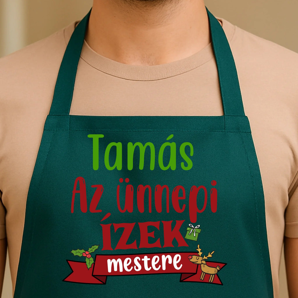 Egyedi zöld kötény - Ajándékverzum