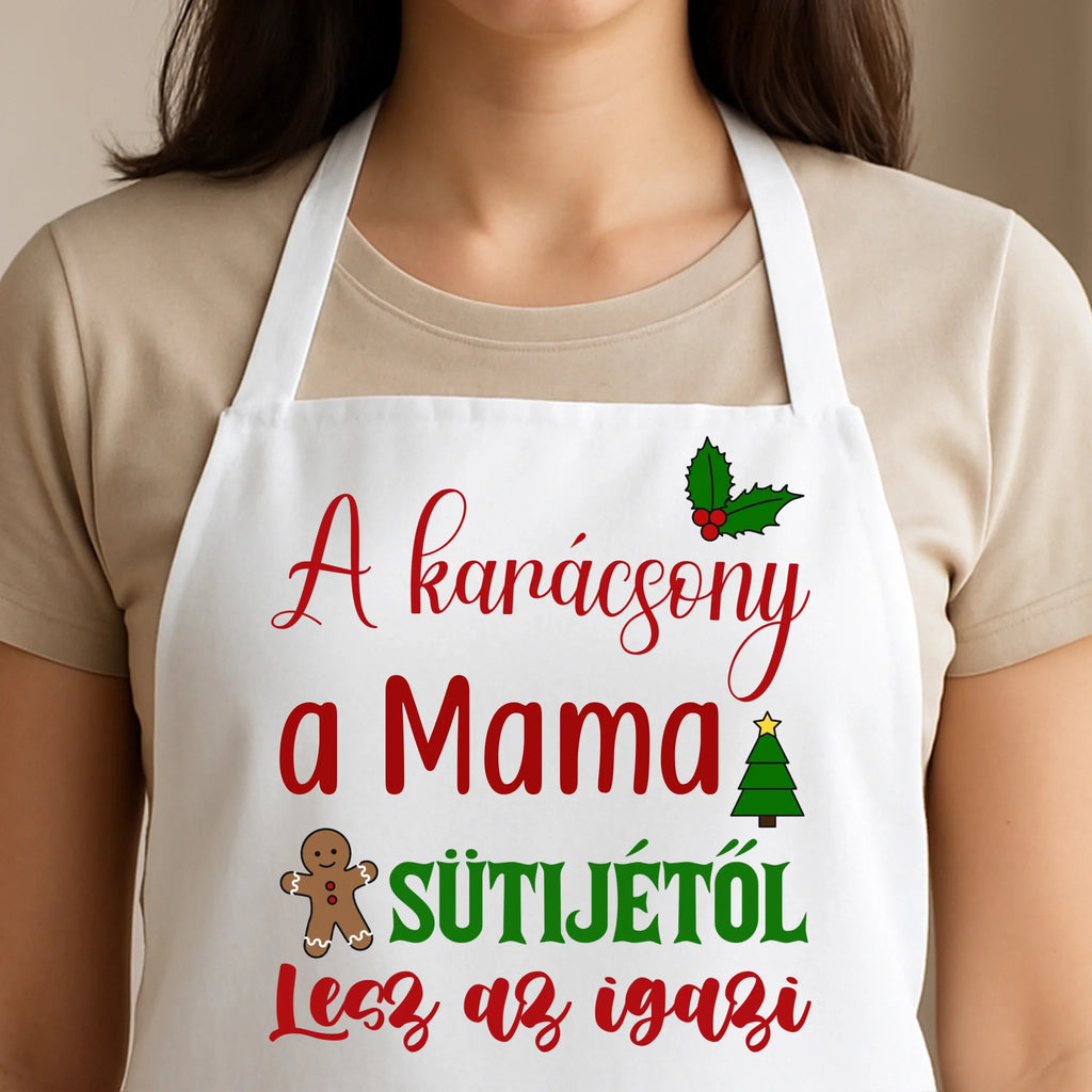 Egyedi fehér kötény - Ajándékverzum