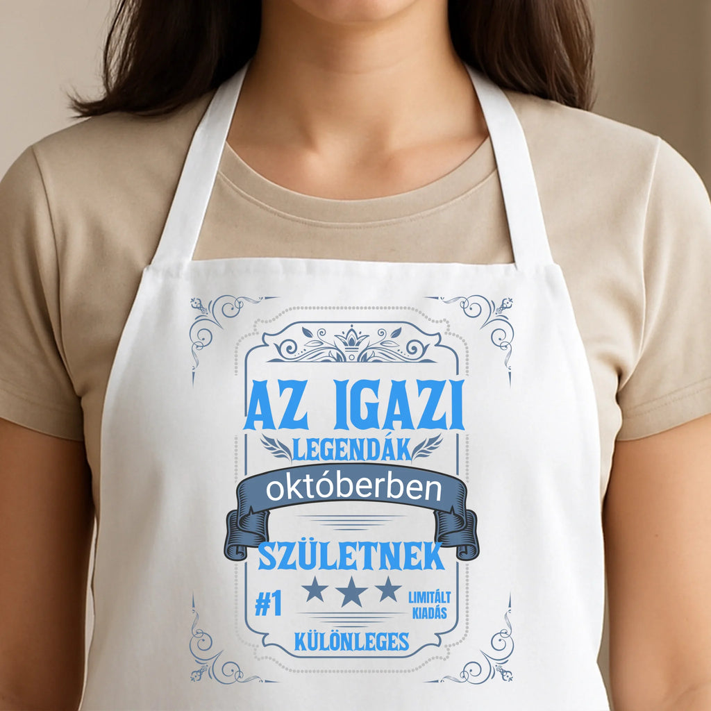 Egyedi fehér kötény - Ajándékverzum