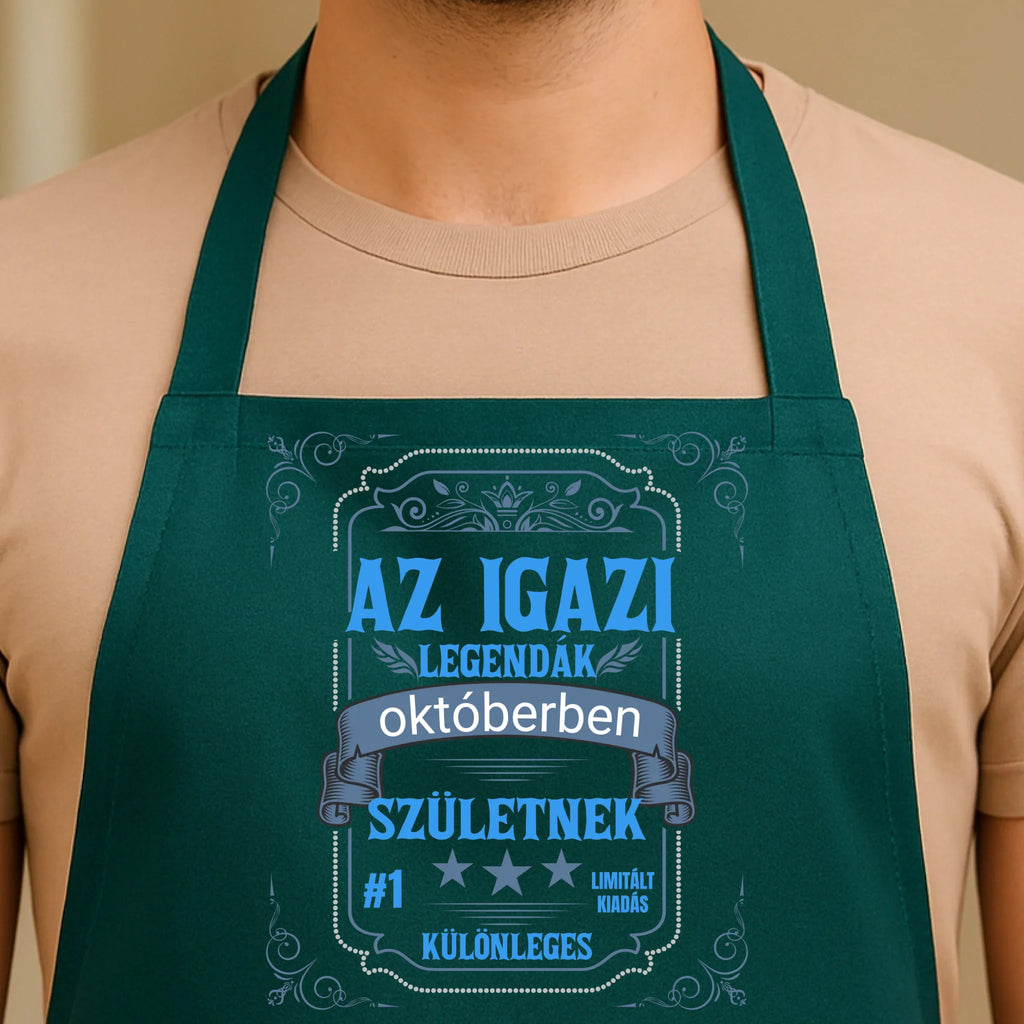 Egyedi zöld kötény - Ajándékverzum