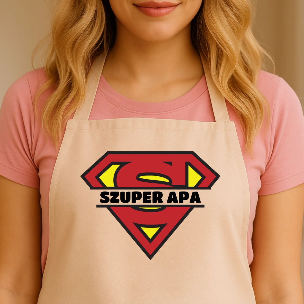 Egyedi bézs kötény - Ajándékverzum