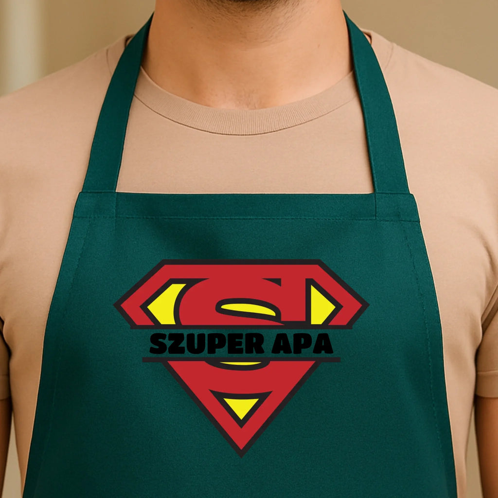 Egyedi zöld kötény - Ajándékverzum