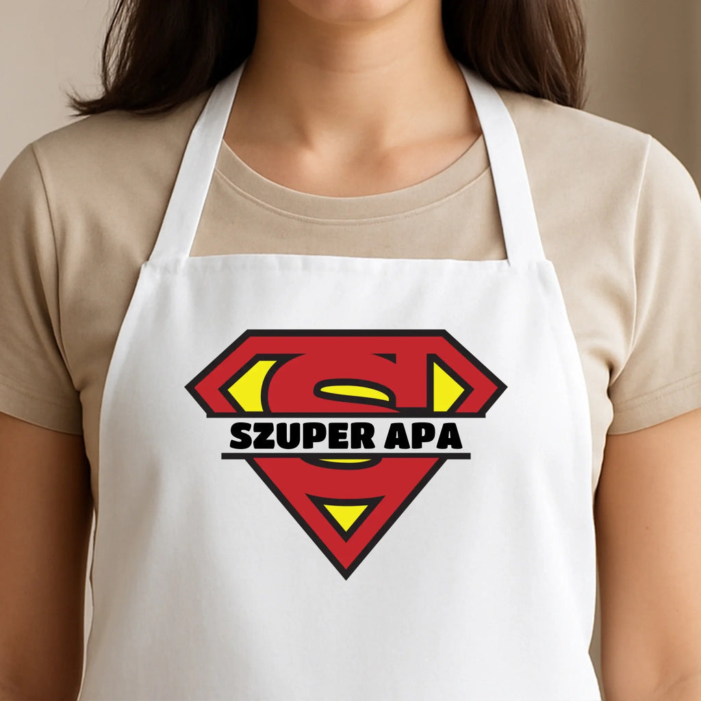 Egyedi fehér kötény - Ajándékverzum