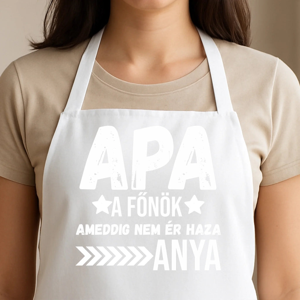 Egyedi fehér kötény - Ajándékverzum