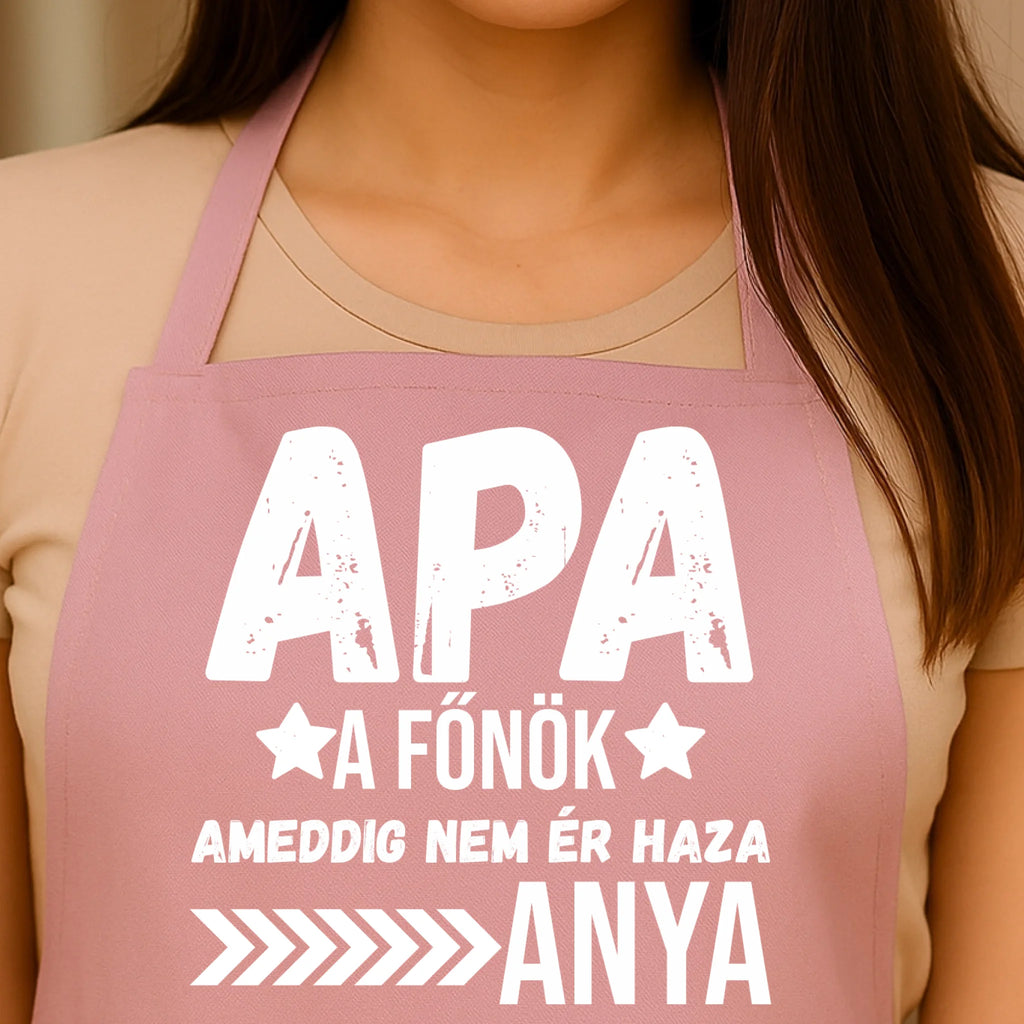 Egyedi rózsaszín kötény - Ajándékverzum