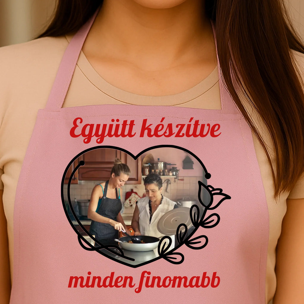 Egyedi rózsaszín kötény - Ajándékverzum