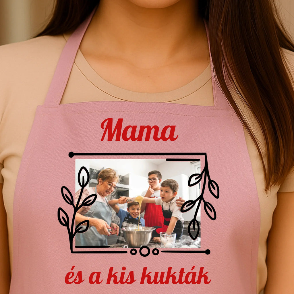 Egyedi rózsaszín kötény - Ajándékverzum