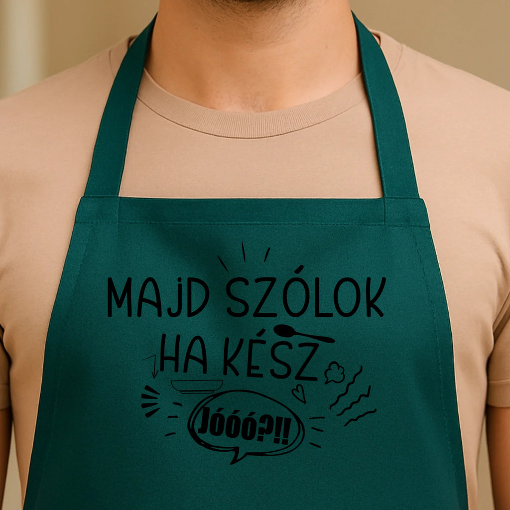 Egyedi zöld kötény - Ajándékverzum