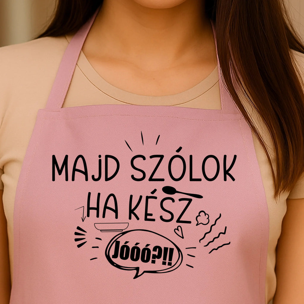 Egyedi rózsaszín kötény - Ajándékverzum