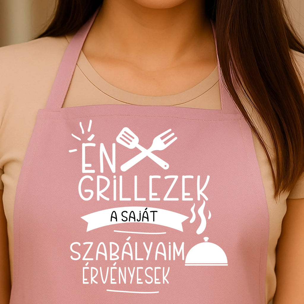 Egyedi rózsaszín kötény - Ajándékverzum