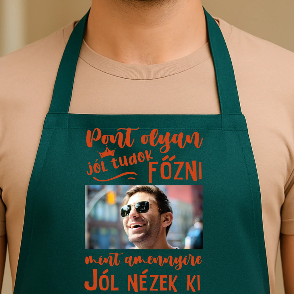 Egyedi zöld kötény - Ajándékverzum