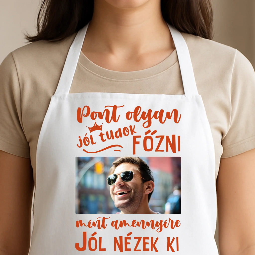 Egyedi fehér kötény - Ajándékverzum