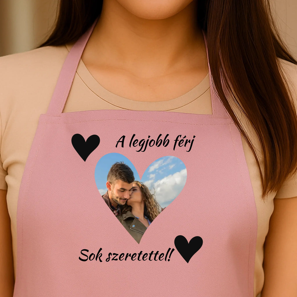 Egyedi rózsaszín kötény - Ajándékverzum