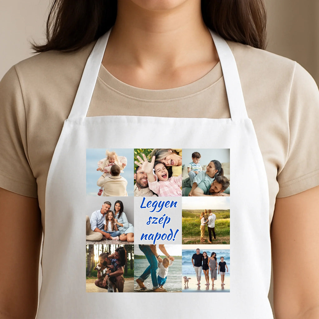 Egyedi fehér kötény - Ajándékverzum