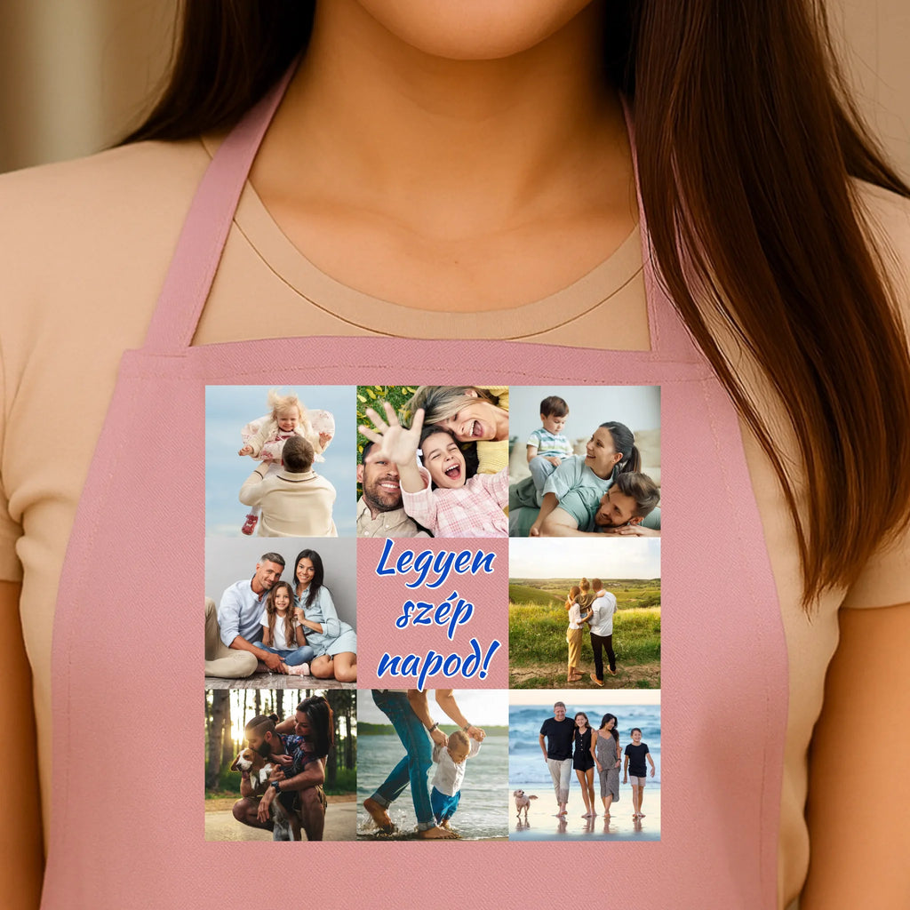 Egyedi rózsaszín kötény - Ajándékverzum