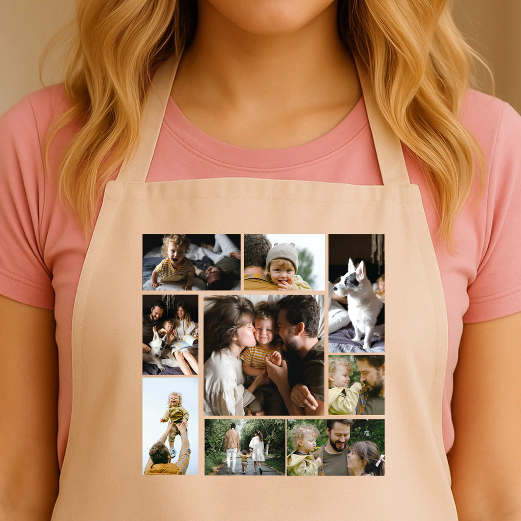 Egyedi bézs kötény - Ajándékverzum