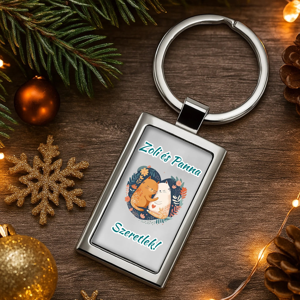 Egyedi képes fém kulcstartó - Ajándékverzum