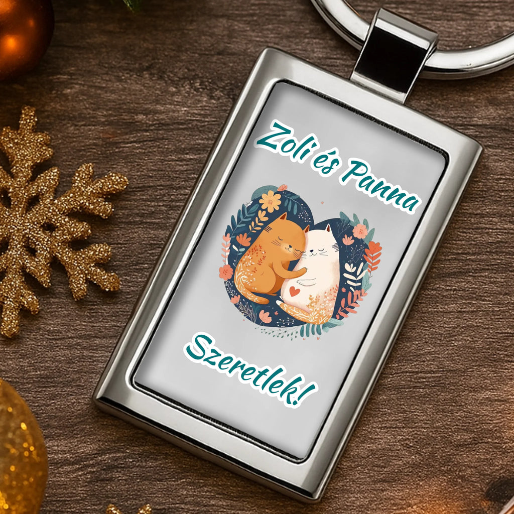 Egyedi képes fém kulcstartó - Ajándékverzum