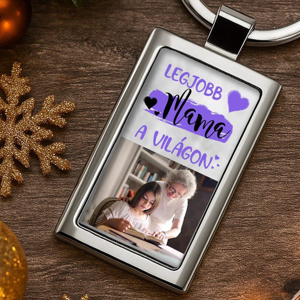 Egyedi képes fém kulcstartó - Ajándékverzum