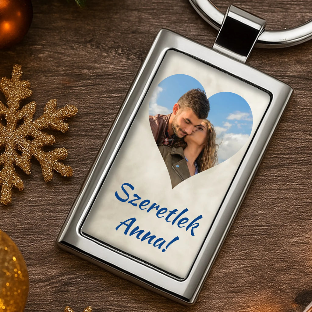 Egyedi képes fém kulcstartó - Ajándékverzum