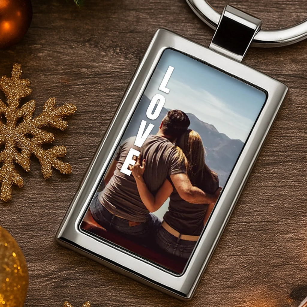 Egyedi képes fém kulcstartó - Ajándékverzum