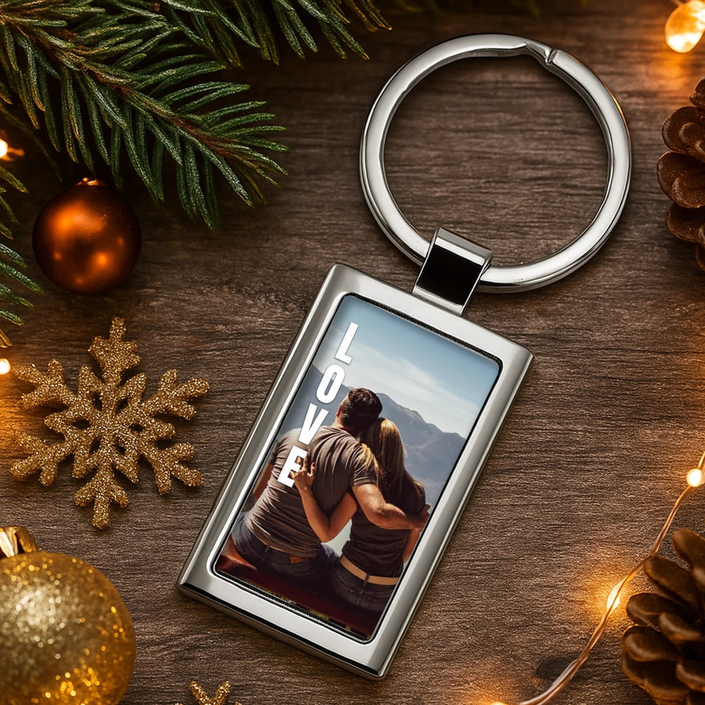 Egyedi képes fém kulcstartó - Ajándékverzum