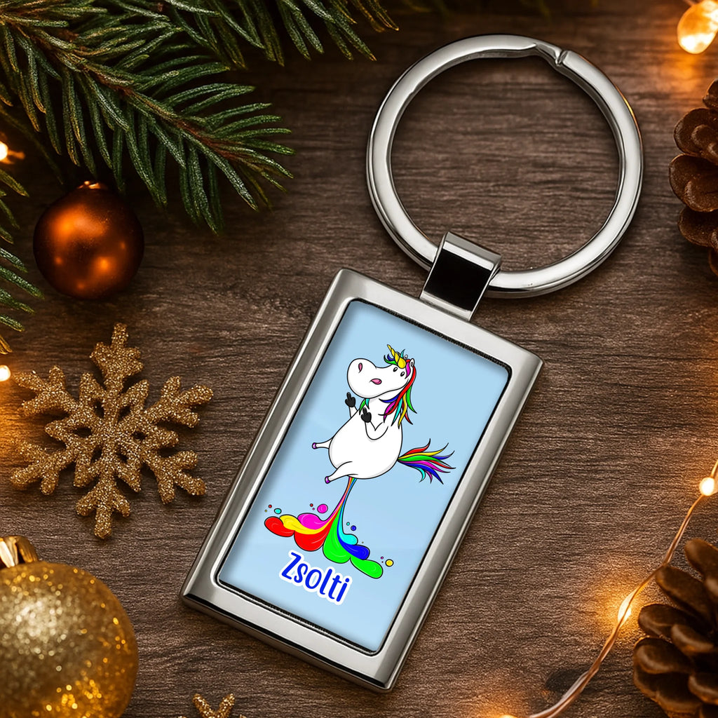 Egyedi képes fém kulcstartó - Ajándékverzum