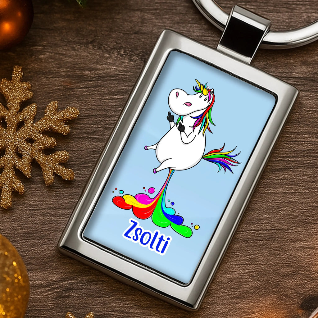 Egyedi képes fém kulcstartó - Ajándékverzum