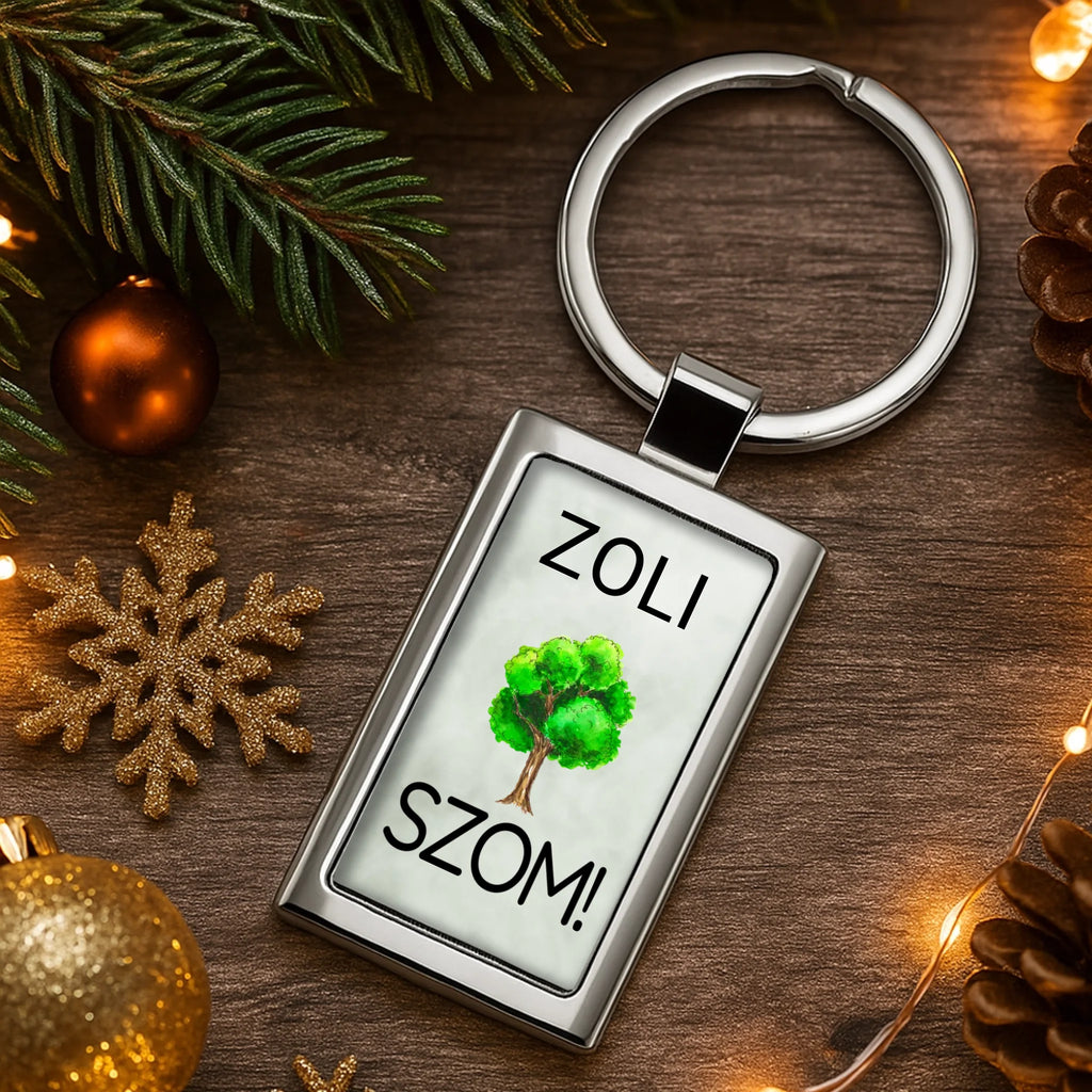 Egyedi képes fém kulcstartó - Ajándékverzum