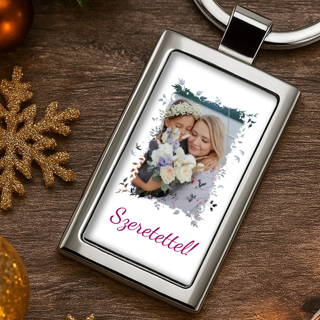 Egyedi képes fém kulcstartó - Ajándékverzum