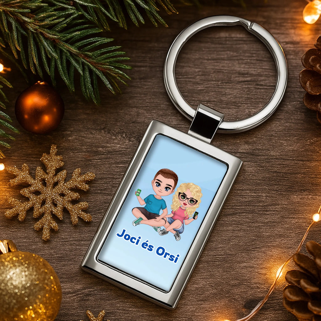 Egyedi képes fém kulcstartó - Ajándékverzum