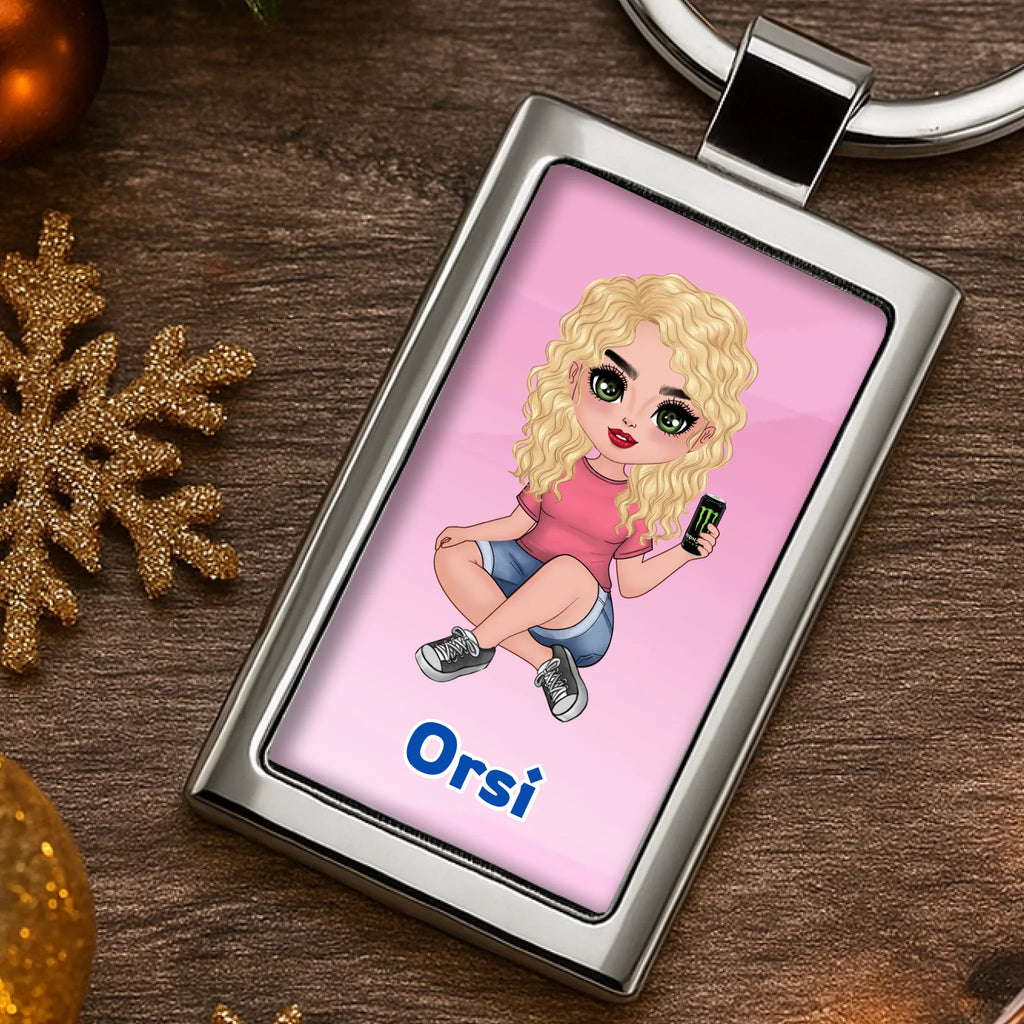 Szerkeszthető lányos kulcstartó - Ajándékverzum