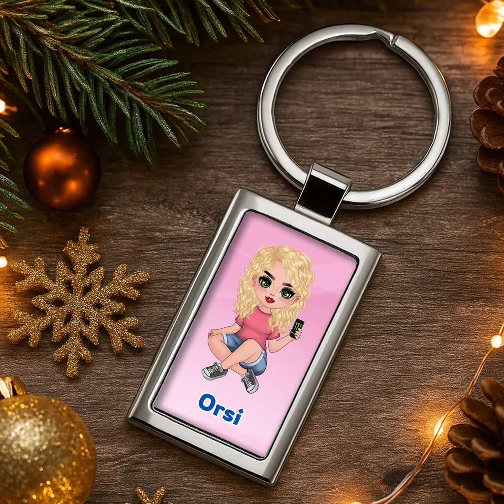 Egyedi képes fém kulcstartó - Ajándékverzum