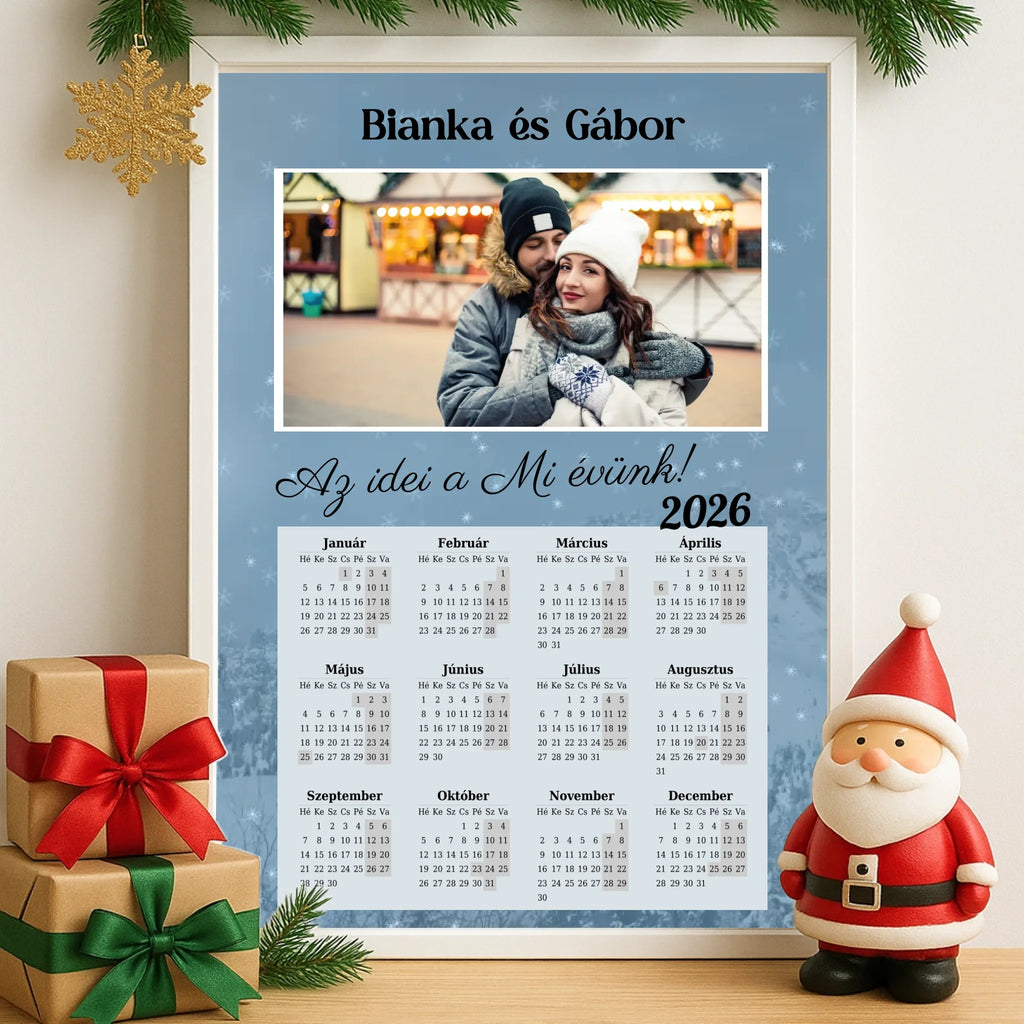 A mi évünk lesz - 2026 ajándék naptár képkeretben
