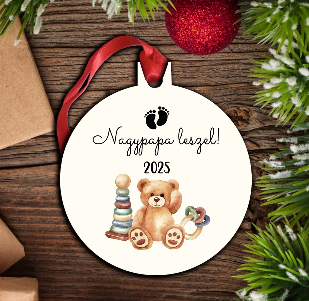 Nagypapa leszel - karácsonyfadísz ajándékba