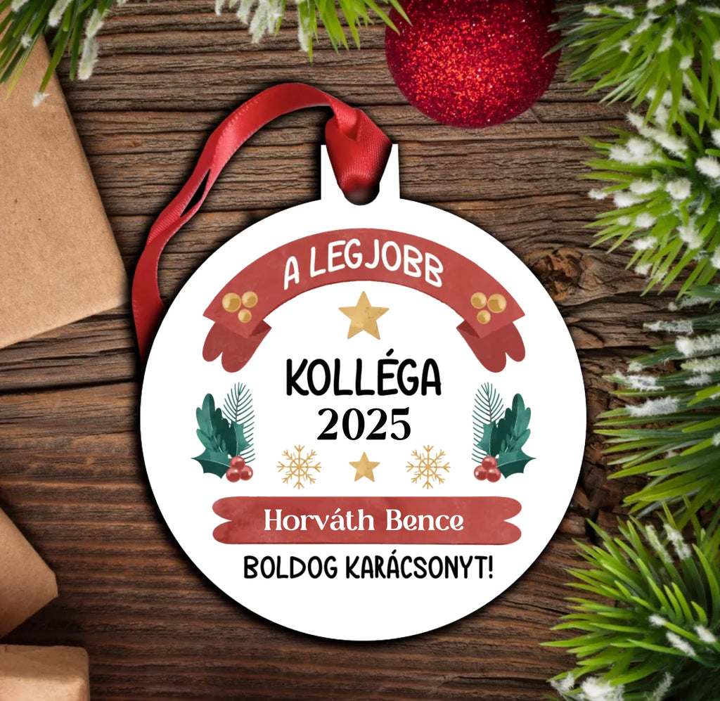 A legjobb kolléga - karácsonyfadísz ajándékba