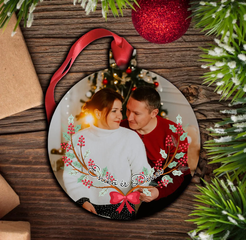 Karácsonyfadísz a szerelmemnek - saját fotóval