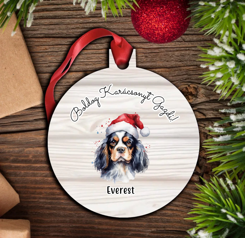 Kiskedvences karácsonyfadísz - akár 4 karakterrel