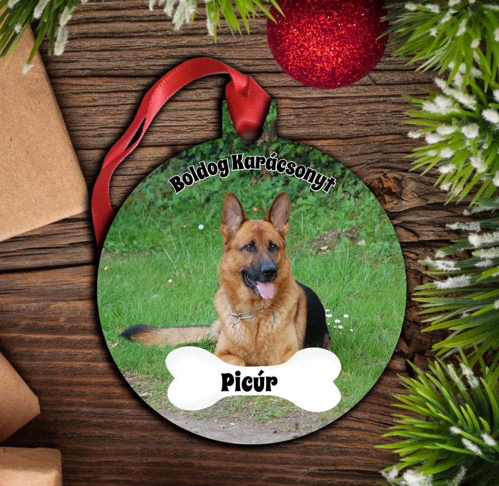 Karácsonyfadísz kis kedvenced képével