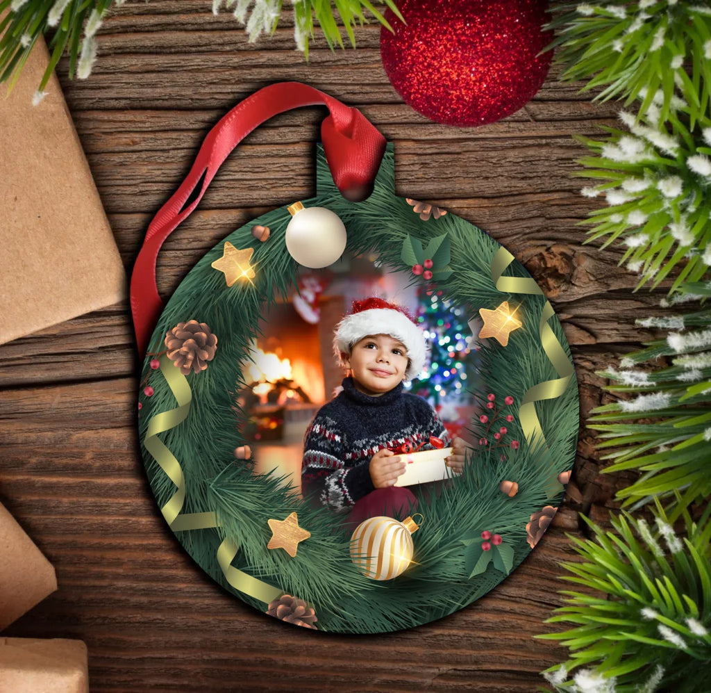 Saját fényképes karácsonyfadísz