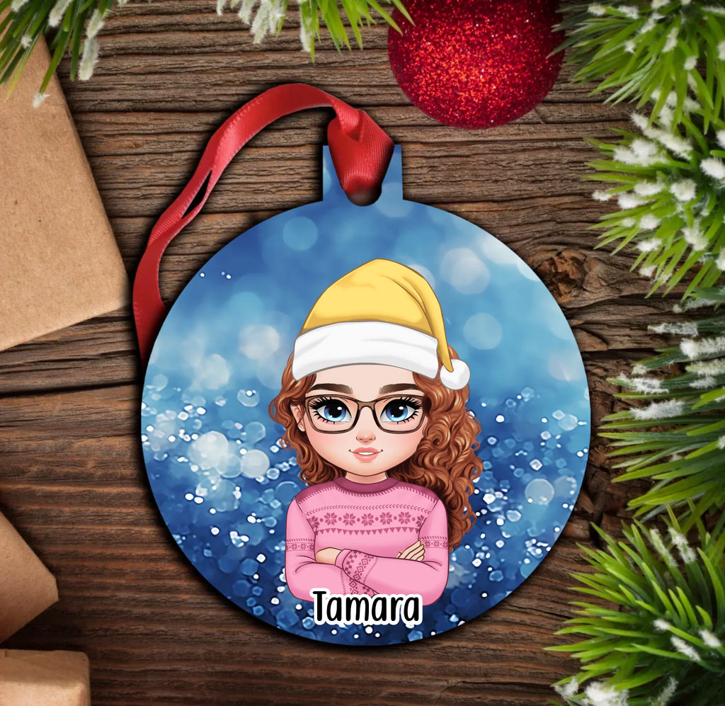 Személyre szabható karakteres karácsonyfadísz anyának