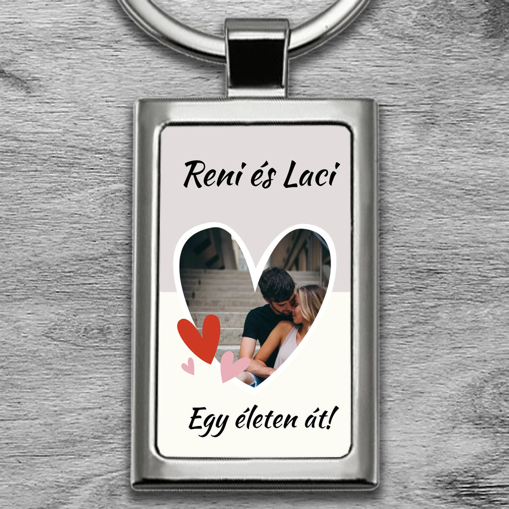 Egyedi fényképes fém kulcstartó - Ajándékverzum