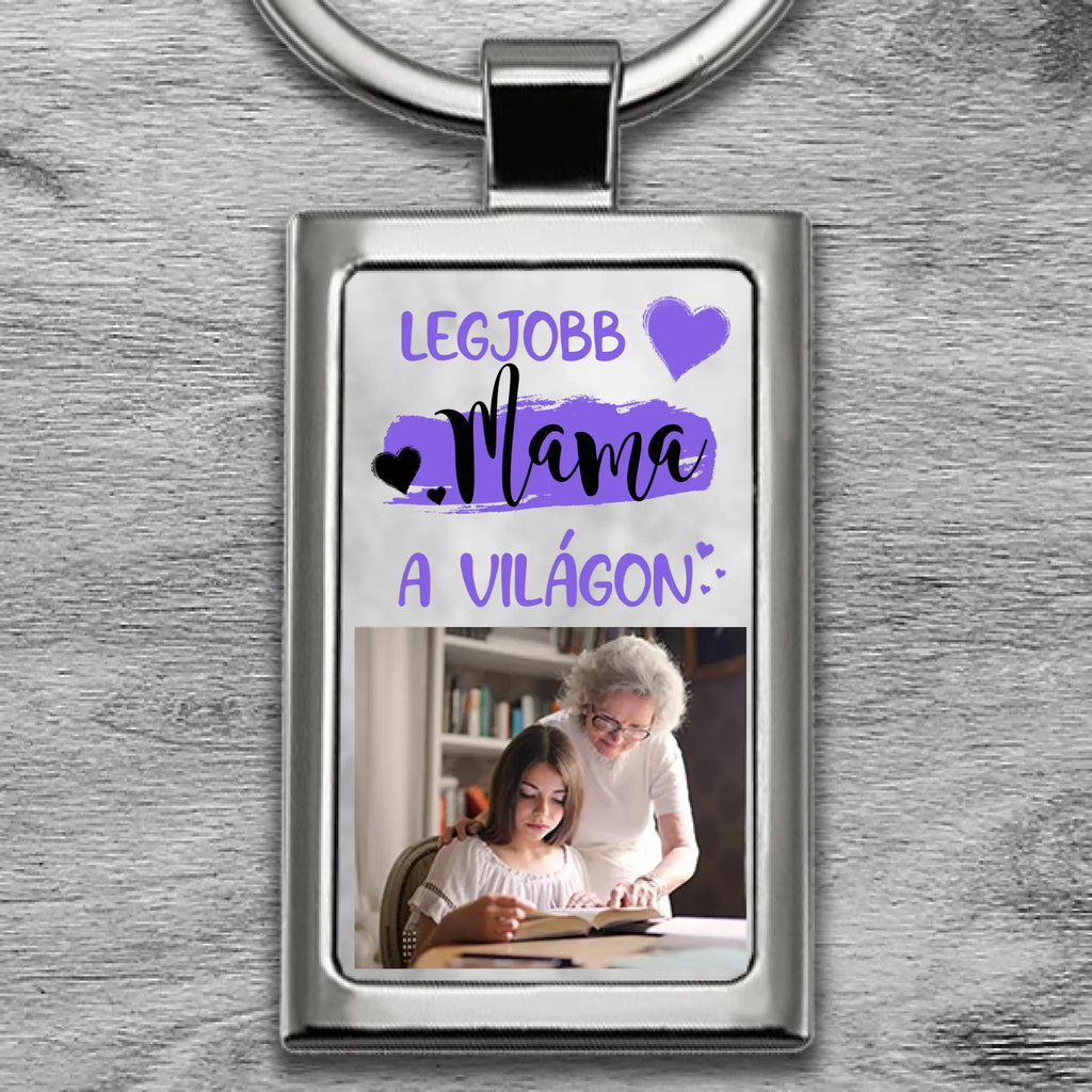 Egyedi fényképes fém kulcstartó - Ajándékverzum