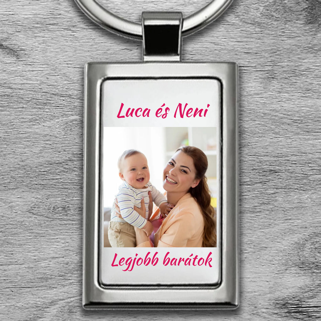 Egyedi fényképes fém kulcstartó - Ajándékverzum
