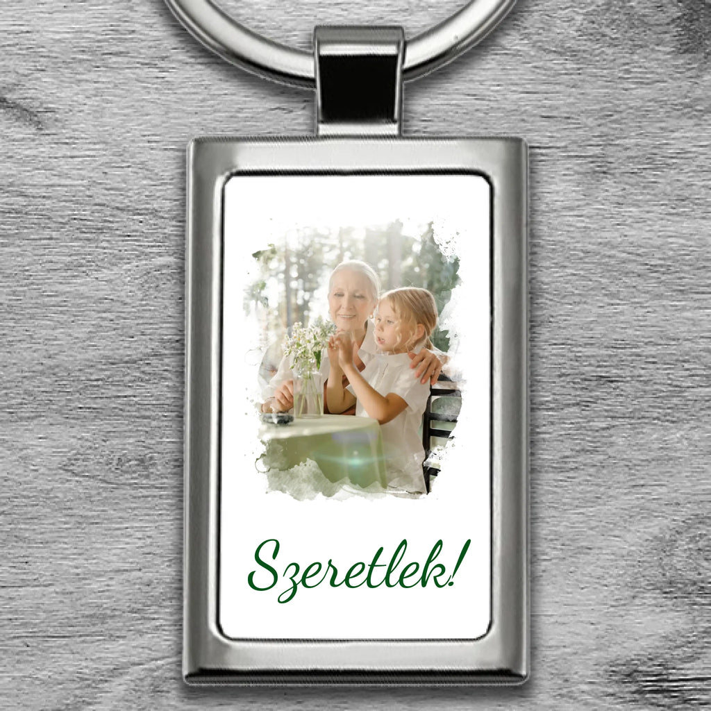 Egyedi fényképes fém kulcstartó - Ajándékverzum