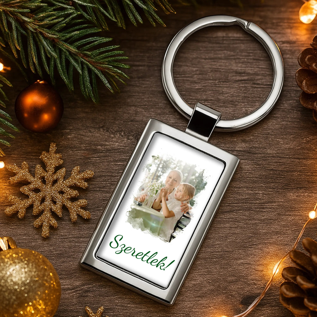 Egyedi képes fém kulcstartó - Ajándékverzum