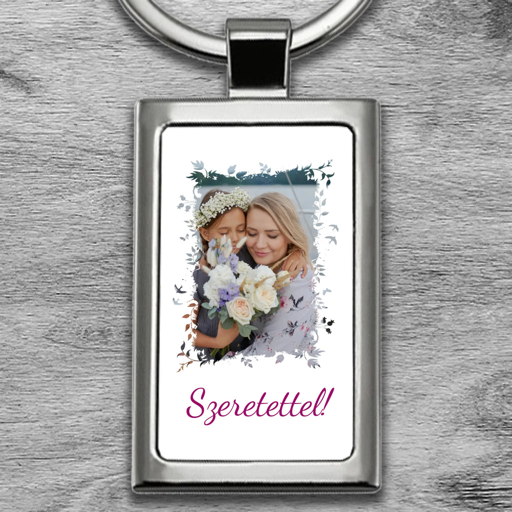 Egyedi fényképes fém kulcstartó - Ajándékverzum