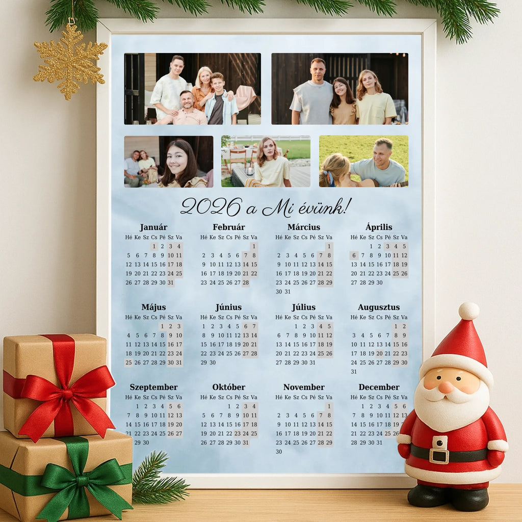 Egyedi fényképes karácsonyi falikép A3 méretben - Ajándékverzum