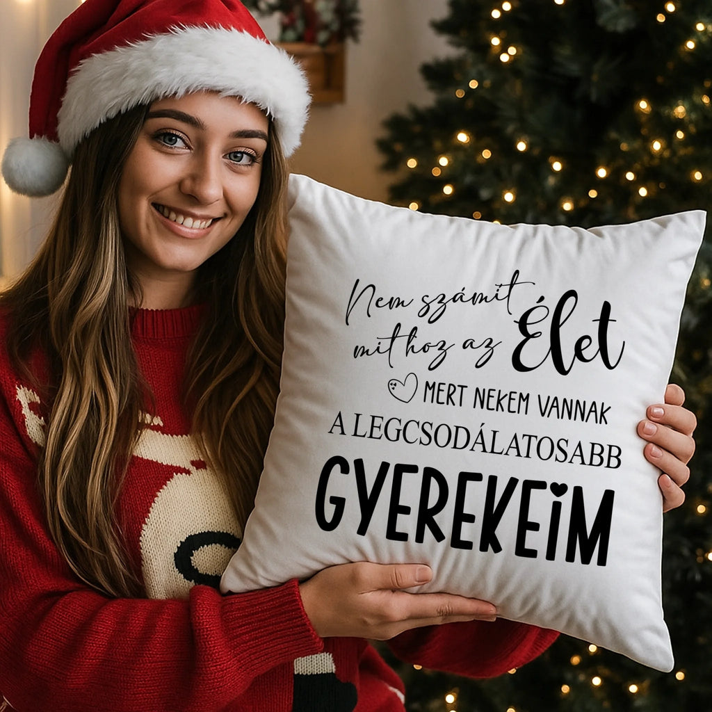egyedi fényképes párna kivehető béléssel