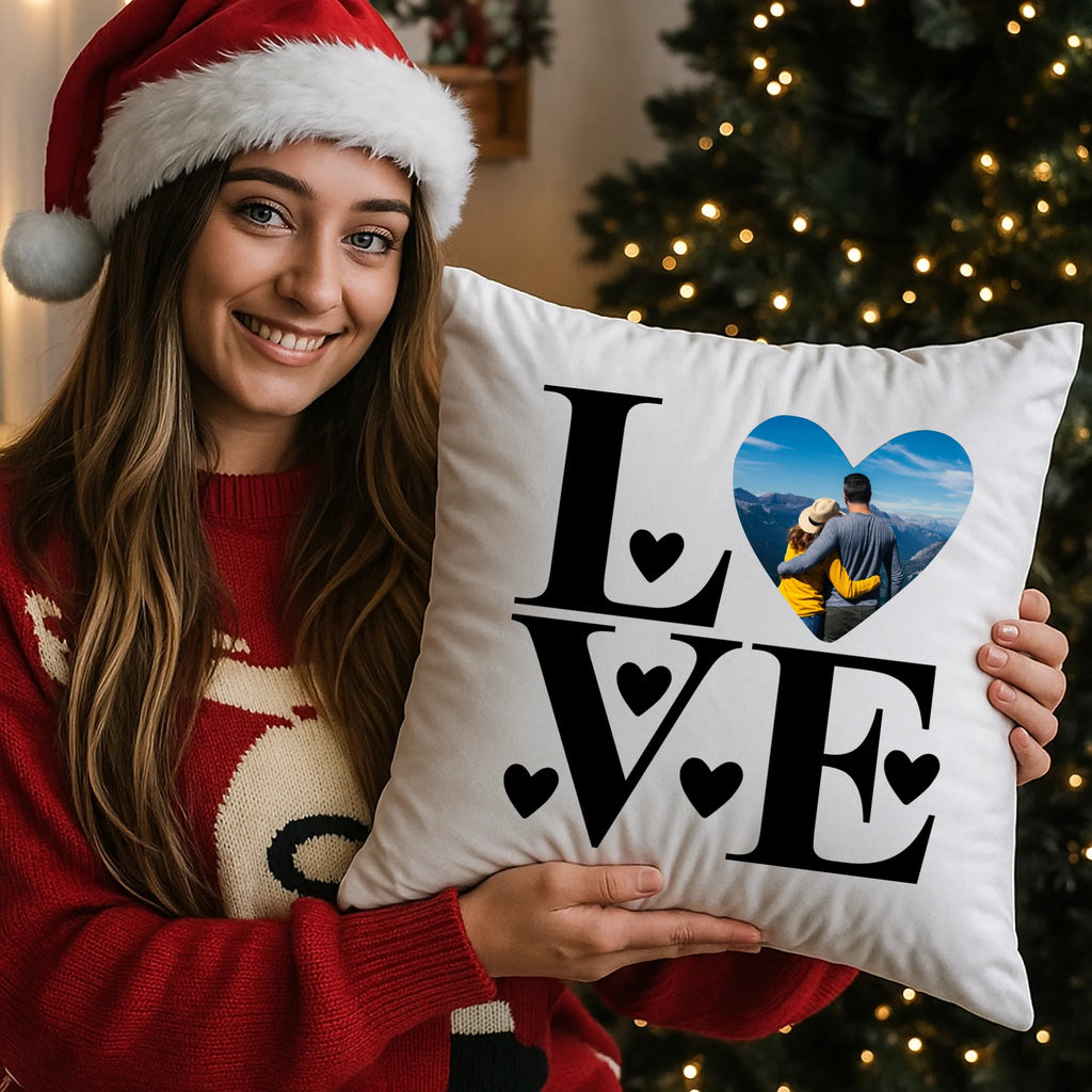 egyedi fényképes párna kivehető béléssel